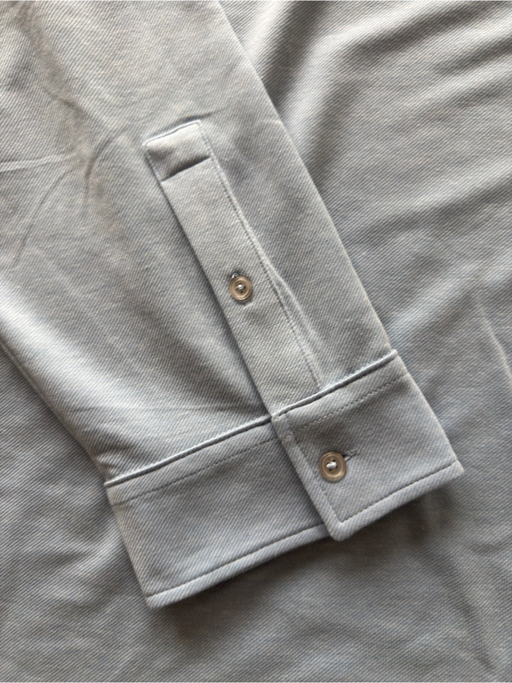 NWT all in motion Men's Long-Sleeve Light Blue Button-Up Shirt (KB7) - Picture 2 of 4